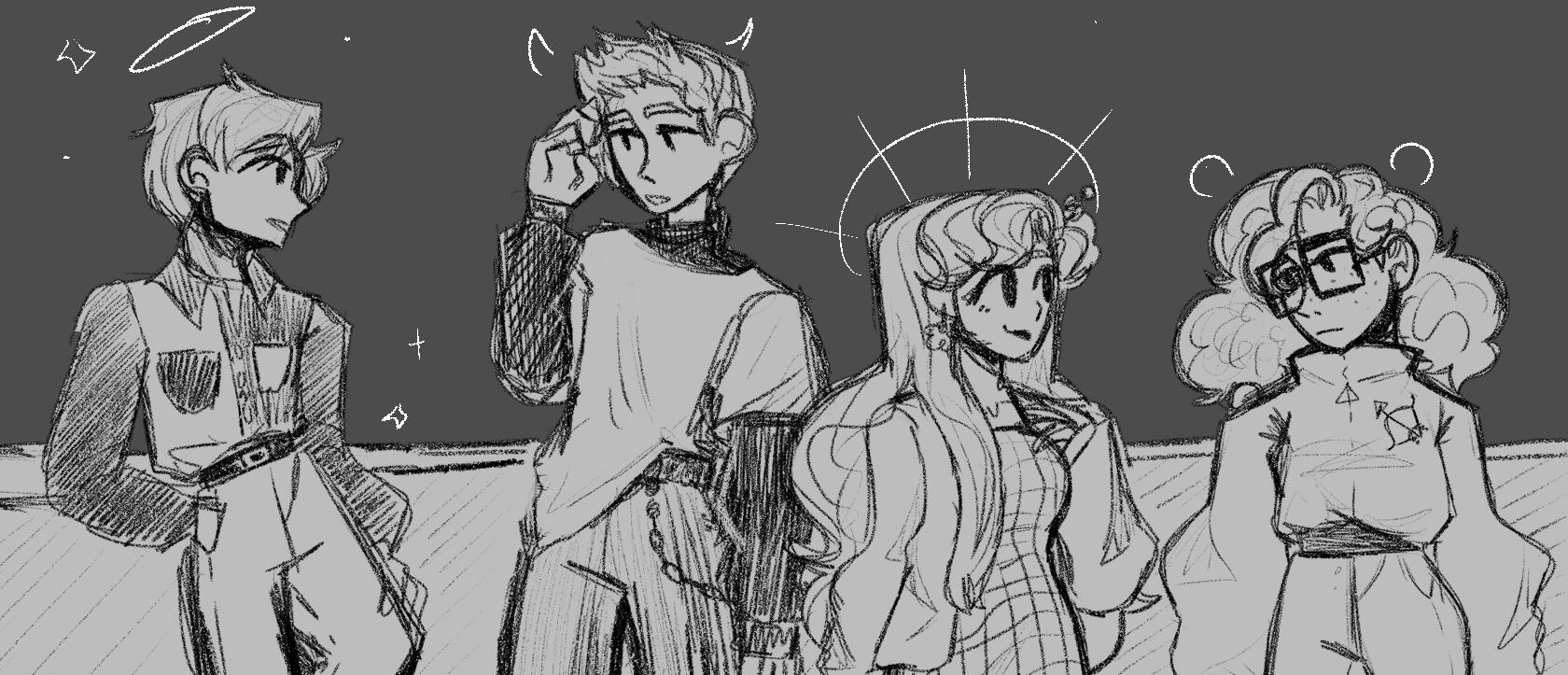 $25 | four bodies (half), no color, simple background