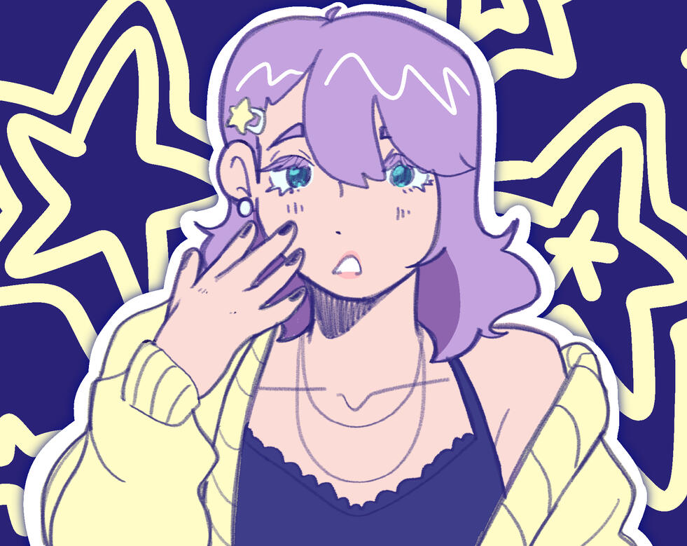 $11 | bust, flat coloring, simple background